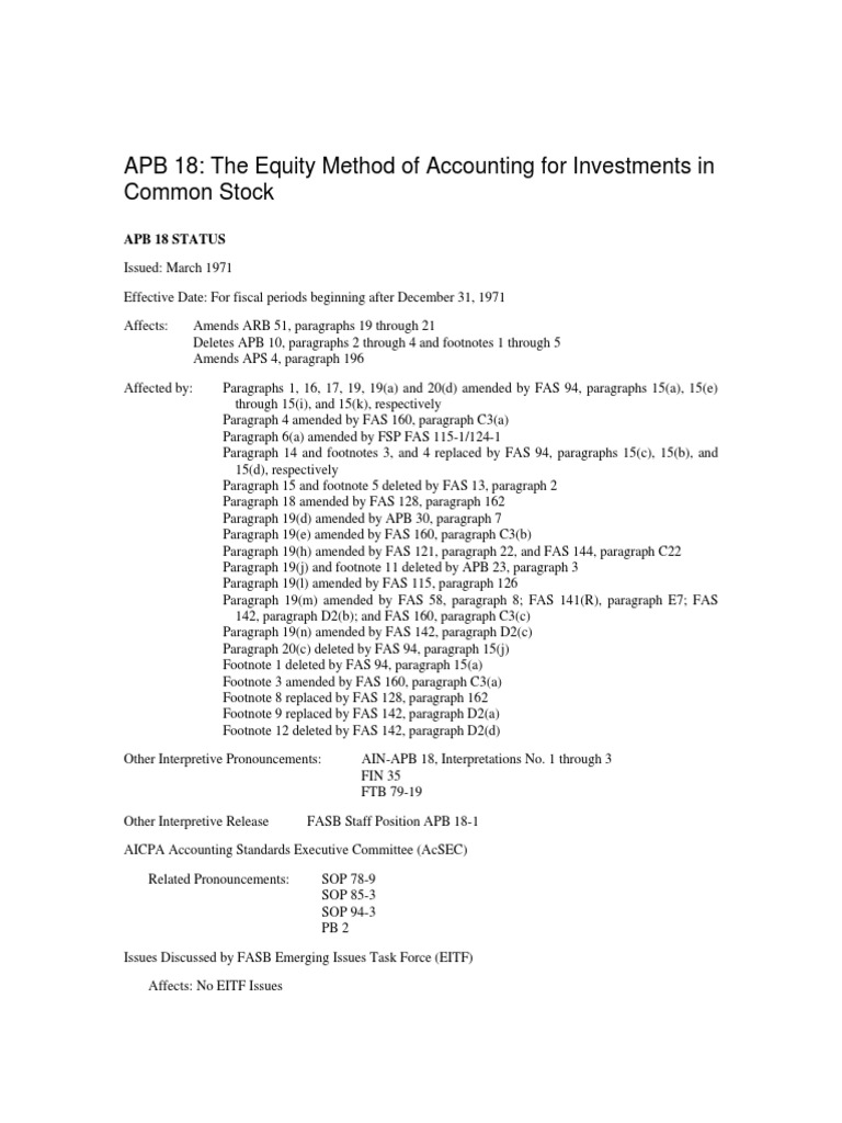Apb 20 Accounting Changes , FASB Accounting Principles Board Opinions ...