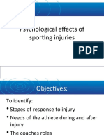 Psychological Effects of Sporting Injuries