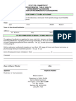 Connecticut Nurse Midwife Pharmacology Course Verification Form