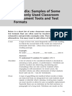 Appendix: Samples of Some Commonly Used Classroom Assessment Tools and Test Formats