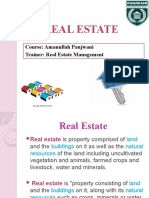 Course: Amanullah Panjwani Trainer: Real Estate Management