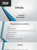 Upgma: Presented by Shreya Gopinath