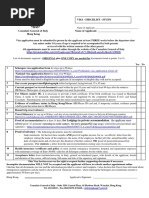 Italian D Visa Checklist