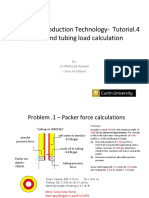 Petroleum Production Technology- Tutorial.4 Packer and tubing load calculation