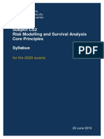 Subject CS2 Risk Modelling and Survival Analysis Core Principles Syllabus
