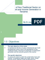 Potentials of Non-Traditional Sector On Employment and Income Generation in Tanzania
