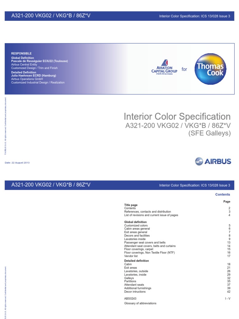NEW A321 Interior Spec Book PDF Architectural Elements Nature