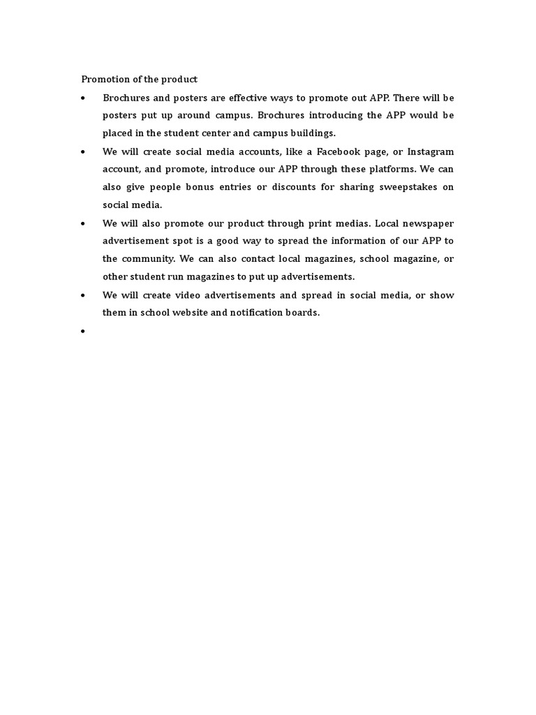 Promotion of The Product | PDF