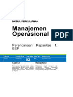 Perencanaan Kapasitas - Manajemen Operasional UMB 