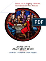 JUEVES SANTO. Propio y Ordinario de La Santa Misa Rezada