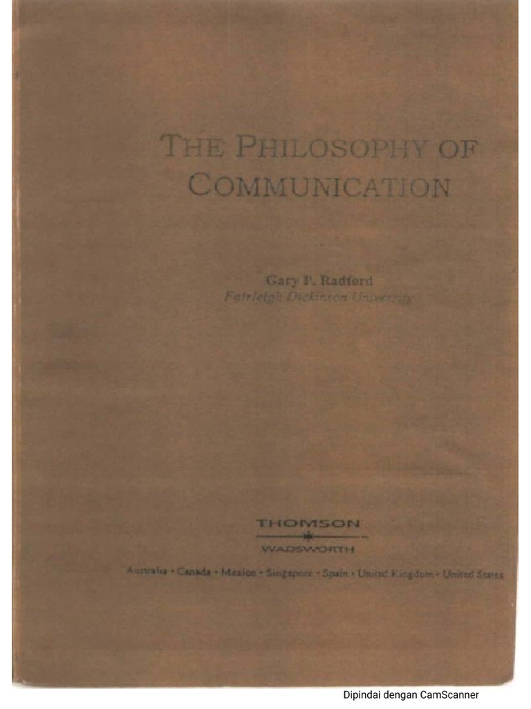 The Philosophy of Communication | PDF