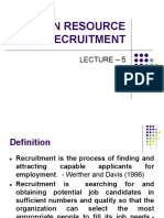 Human Resource Recruitment: Lecture - 5