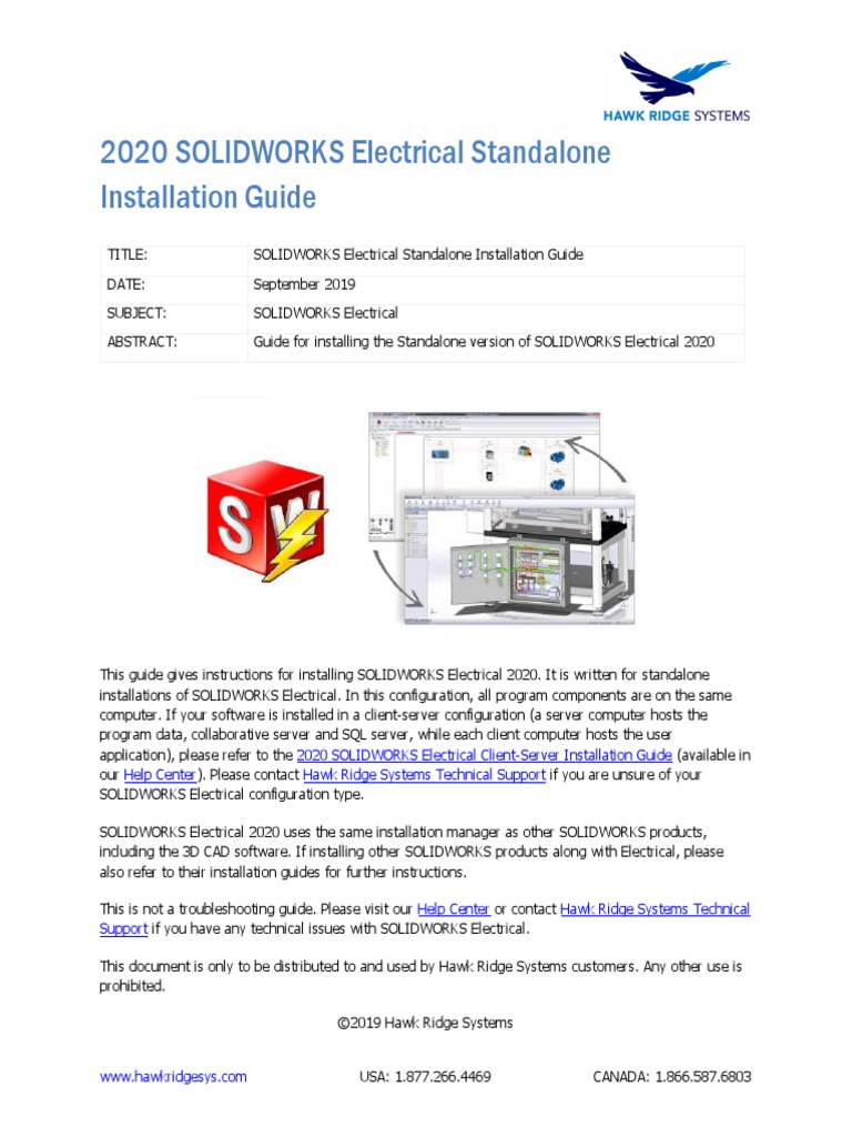 2020 SOLIDWORKS Electrical Standalone Installation Guide | PDF | Client ...
