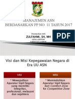 MANAJEMEN ASN BERDASARKAN PP NO. 11 TAHUN 2017