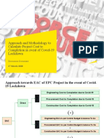 Approach and Methodology To Calculate Project Cost To Completion in Event of Covid-19 Lockdown