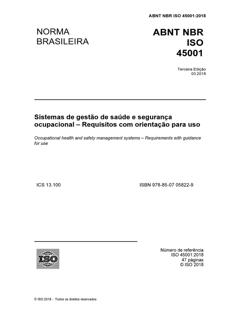 Norma Iso 45001 2018 | PDF | ISO 9000 | Business