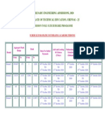 General Counselling Schedule