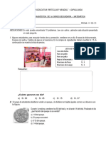 EVALUACION DIAGNOSTICA 1er GRADO