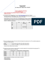 Urban Economics Problem Set #2 Due Online in Excel