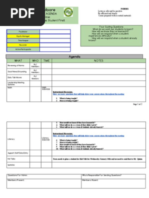  example plc agenda 
