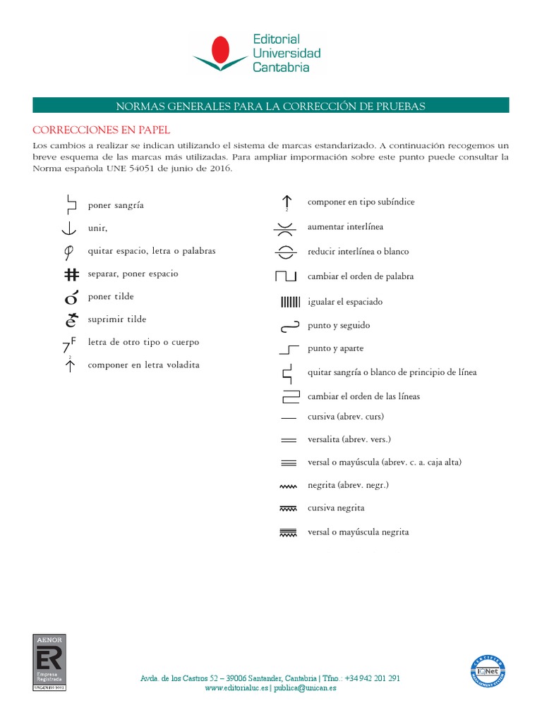 Signos Correccion | PDF | Comunicación escrita | Escritura