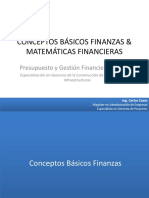 2.1 Conceptos Básicos Finanzas & Matemáticas Financieras 2016 Parte 1