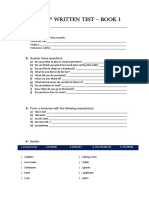 4 Written Test - Book 1: 1-Say The Date of The Month