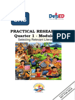 Practical Research 1 Quarter 1 - Module 15: Selecting Relevant Literature
