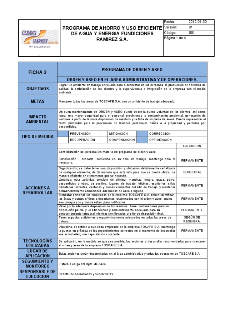 Programa Eficiente de Ahorro de Agua y Energía | PDF | Agua | Uso ...