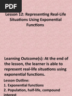 Lesson 12 Exponential Function