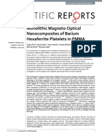 Monolithic Magneto-Optical Nanocomposites of Barium Hexaferrite Platelets in PMMA