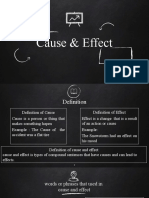 Cause and Effect Definitions