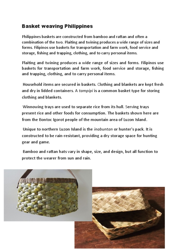 Basket Weaving Philippines PDF