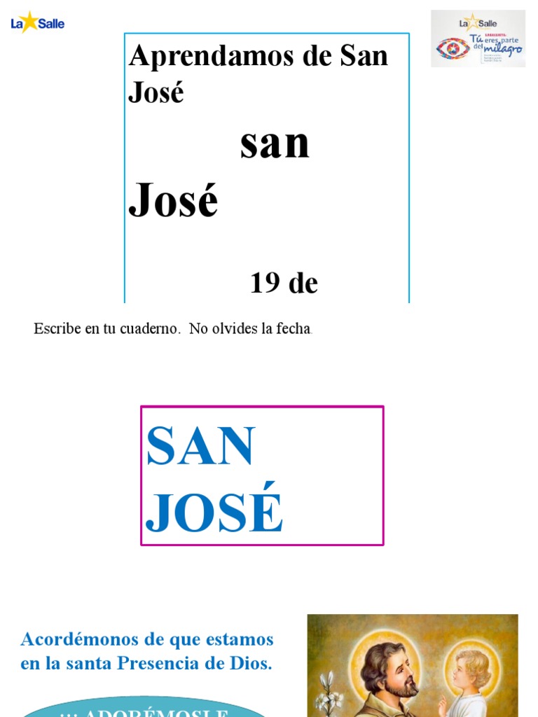 Aprendamos de San José | Descargar gratis PDF | San José | María, madre ...