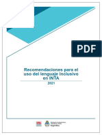 Manual de Recomendaciones Para El Uso Del Lenguaje Inclusivo en INTA (2021)