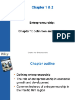 Chapter 1 & 2: Entrepreneurship: Chapter 1: Definition and Evolution
