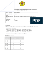 Mata Kuliah: Biostatistik Nama Lengkap: Fajar NPM: - Program Studi: Ilmu Kesehatan Masyarakat / Ilmu Keperawatan TKT: 4 Semester: V Kelas: Lanjutan