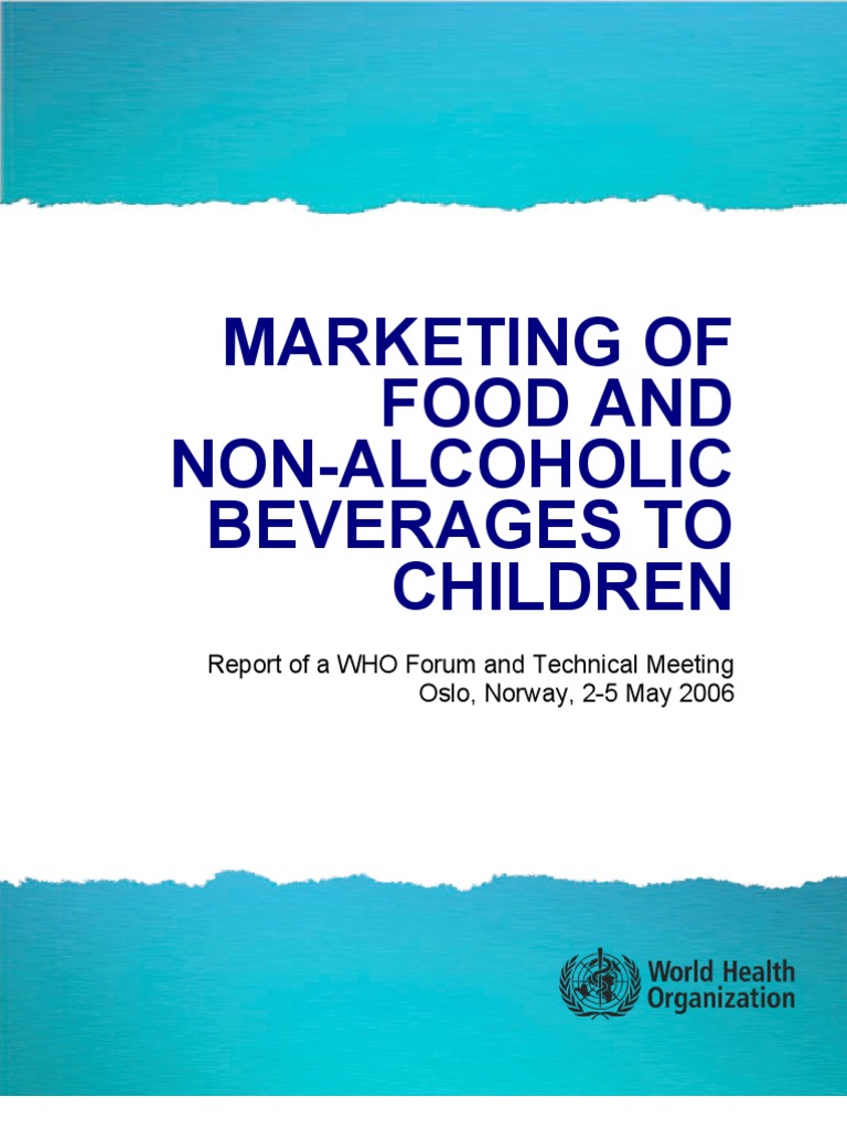 Marketing of Food and Non-Alcoholic Beverages To Children | PDF | Non ...