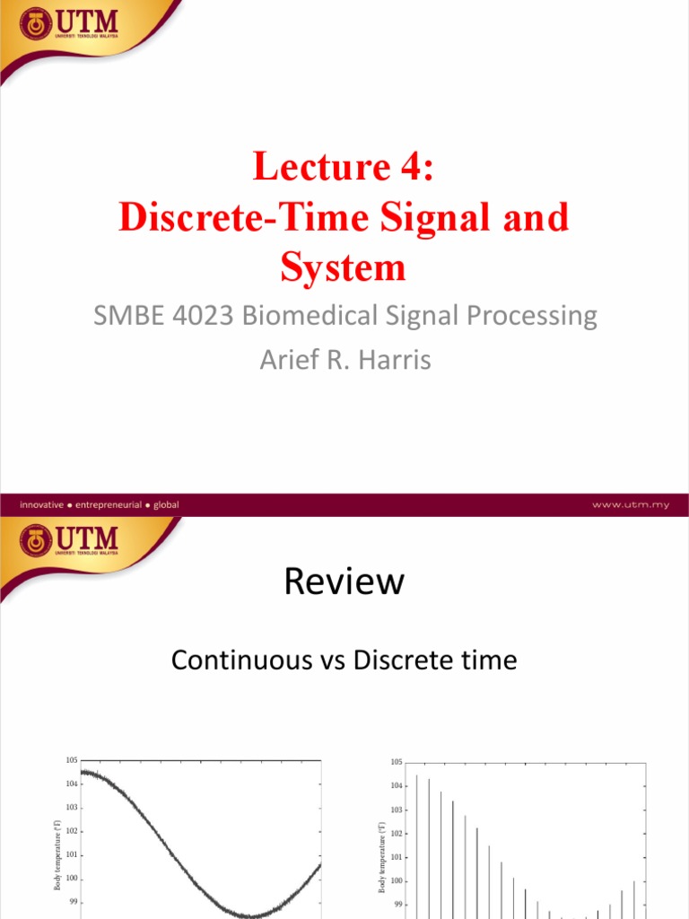 BSP-L4-Discrete Time and System | PDF | Fourier Analysis | Discrete ...