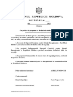 Hotărâre de guvern Cu privire la propunerea declarării stării de urgenţă