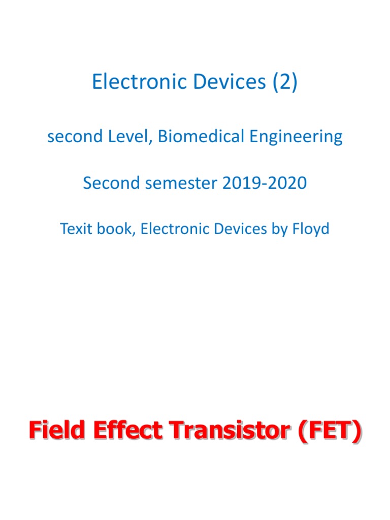 Understanding Field Effect Transistors | PDF | Field Effect Transistor ...
