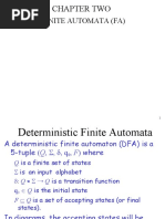 Chapter Two: Finite Automata (Fa)