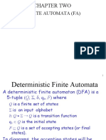 Chapter Two: Finite Automata (Fa)