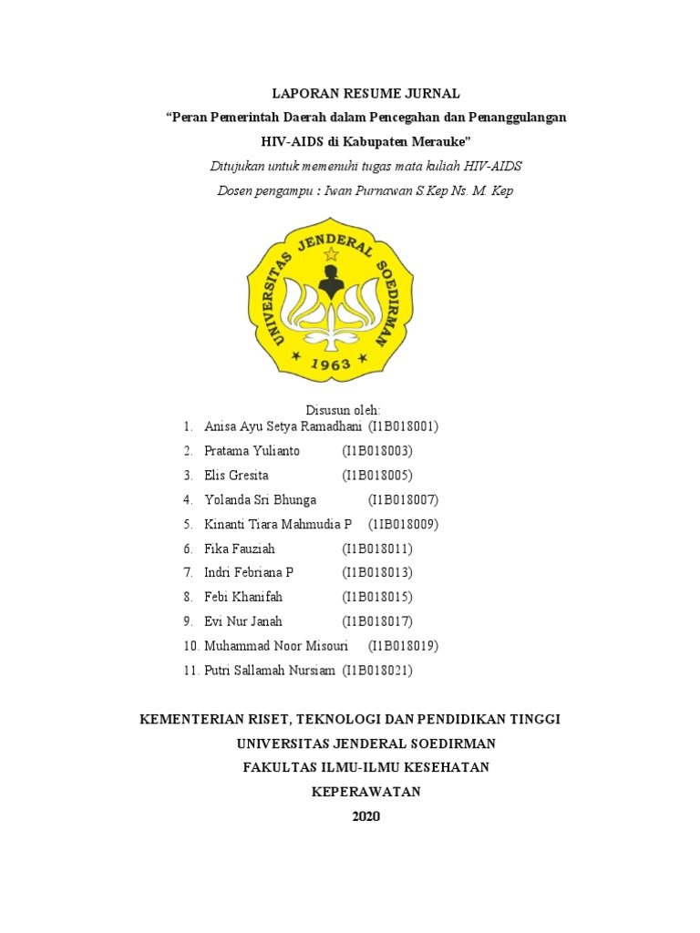 Laporan Resume Jurnal Hiv-Aids Kelompok 1 | PDF