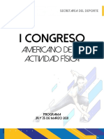 Agenda I Congreso Americano de La Actividad Física PARTICIPANTES VERSIÓN COMPLETA