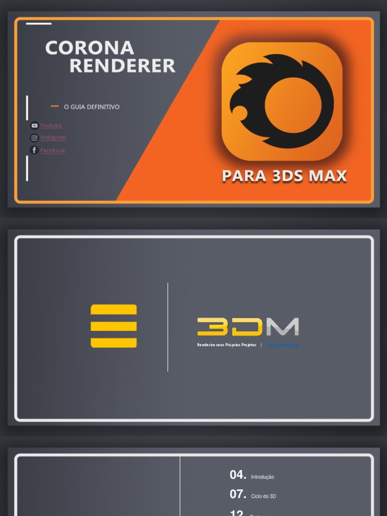 Guia Rápido do Corona Renderer | PDF | Autodesk 3DS Max | Modelagem 3D