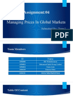 Assignment:04: Managing Prices in Global Markets