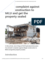 How To Complaint Against Illegal Construction To MCD and Get The Property Sealed