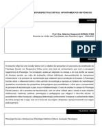 Psicologia Escolar em Perspectiva Crítica: Apontamentos Históricos