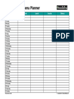 January 2021 Menu Planner: Day Breakfast Lunch Snacks Dinner